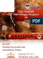 TATA IBADAH HARI MINGGU SENGSARA III + Pelantikan Panitia Hari Persatuan Komisi Pemuda Wil Sonder - 12 Maret 2023 - Pagi