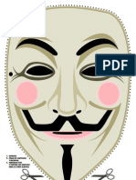 Mascara V de Vendetta en Color