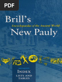 Antiquity Index, Lists and Tables Brill's New Pauly - Encyclopaed PDF