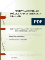 Preventivna Zaštita Od Požara Po Industrijiskim Granama