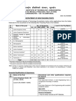 NIT Kurukshetra Recruitment 2023 Notification PDF Non Teaching Posts