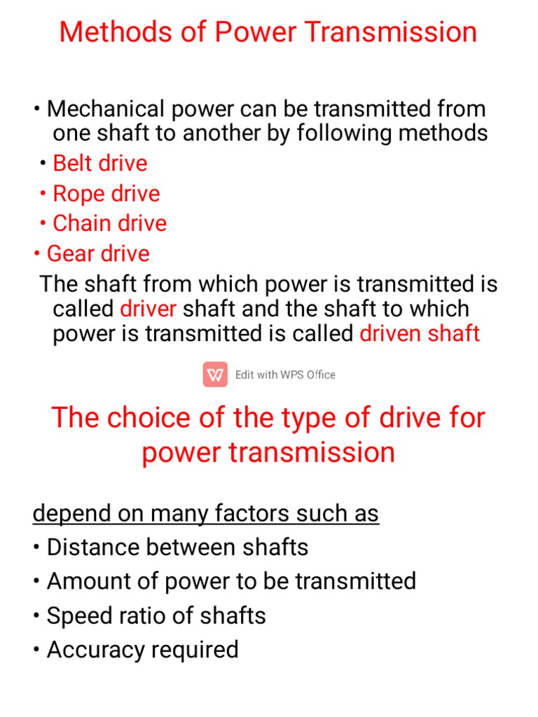 An InDepth Look at Common Methods of Power Transmission A Comparison