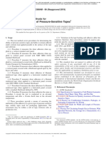 Shear Adhesion of Pressure-Sensitive Tapes: Standard Test Methods For