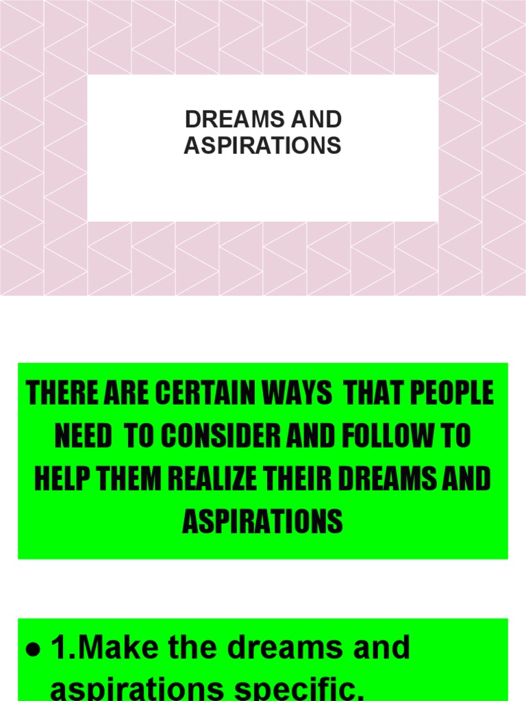 Dreams and Aspirations PDF