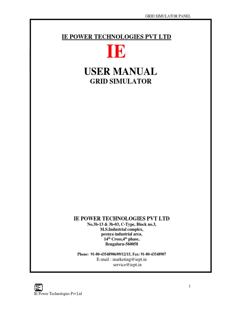 Grid Simulator - 11.25 Kva PDF | PDF | Power Inverter | Mains Electricity