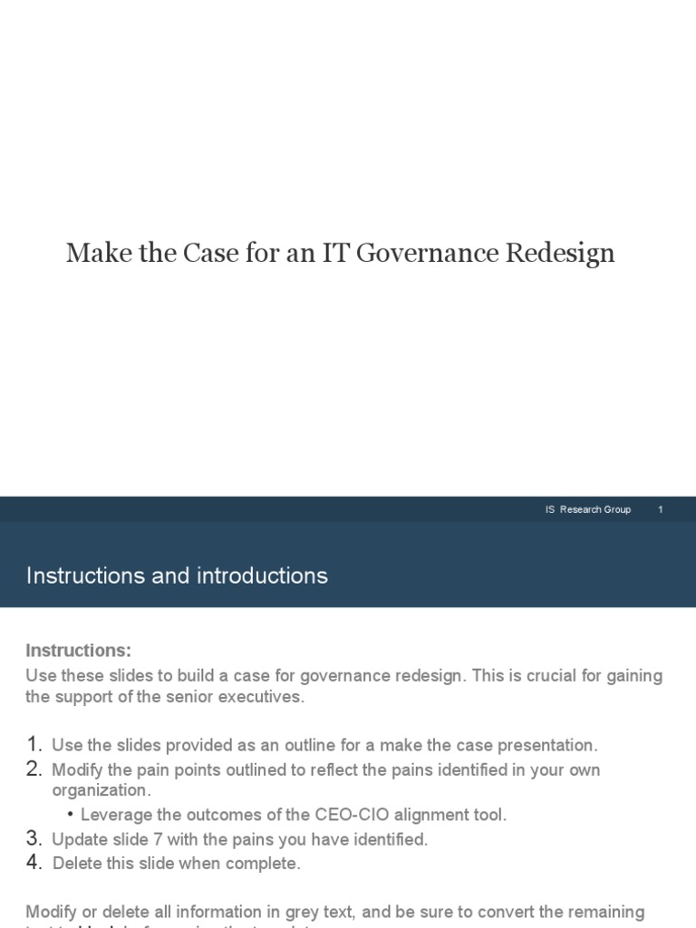 IT Governance Redesign Guide | PDF | Governance | Risk