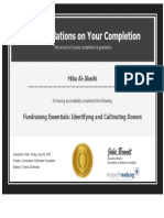 Course Completion Certificate for Fundraising Essentials