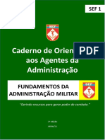 Caderno de Orientação SEF-1 Fundamentos Da Adm Militar 2022 PDF