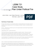 LEBM 721 Case Study A Strategic Plan Under Political Fire