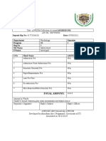 Deposit Slip No: 41772836320 Date: 07/03/2023 Department Semester Program Reg - No STD Name: F/Name: S.No Head Name Amount