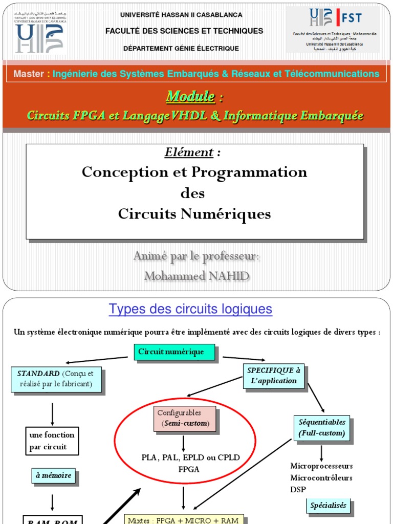 Conception de Circuits Numériques FPGA | PDF | Ingénierie électronique ...