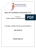 Baby Cot BOM Materials List