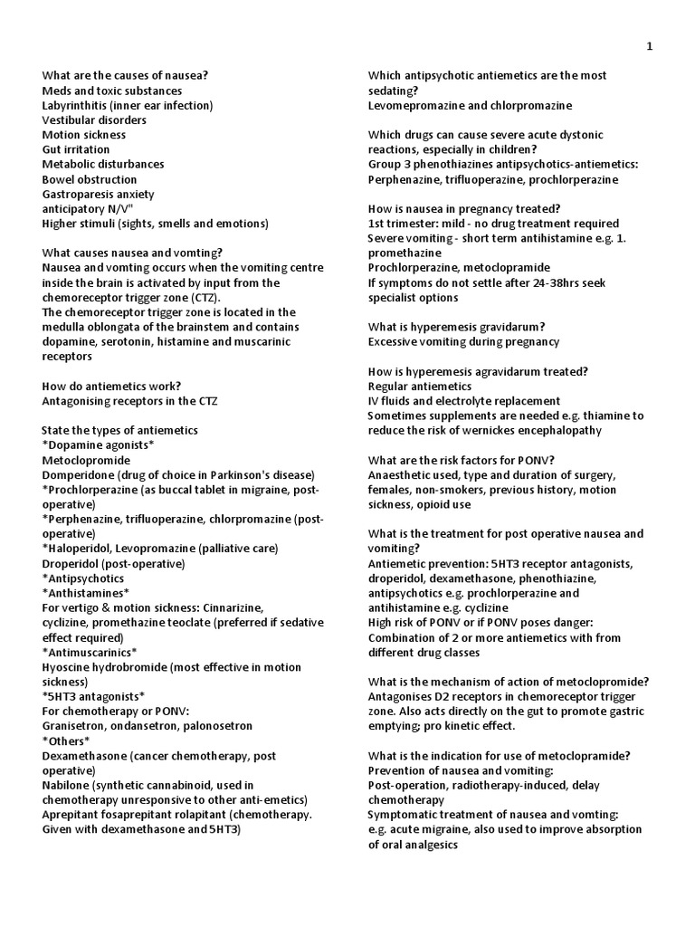 Nausea Movement Disorder PDF Nausea Parkinson's Disease