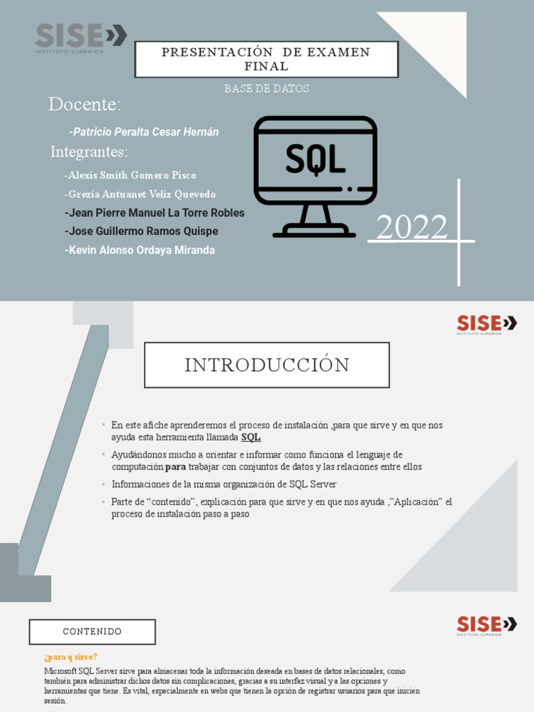 Instalación y Uso de SQL Server | PDF | Servidor SQL de Microsoft ...