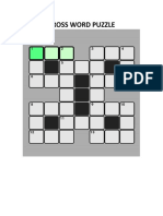 Cross Word Puzzle