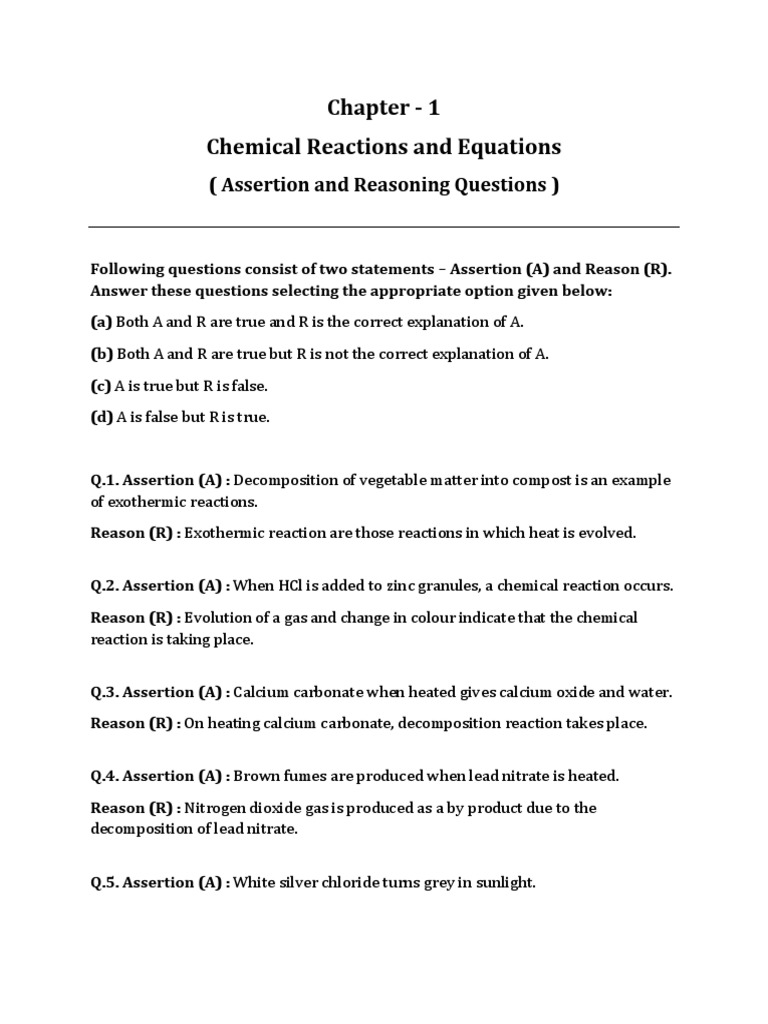 Grade 10 ch 1 assertion reason questions pdf oxide rust
