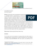 O Uso Do Populismo Digital Pelo Presidente Jair Bolsonaro Durante A Pandemia de Covid-19