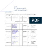 Semester 1 September 2022 Media Arts and Communication Classes Postgraduate Study Abroad