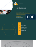 E-Business: Materi 1 E-Business Dan Dunia Maya Materi 2 Ekonomi Digital Di Dunia Maya Materi 3 Evolusi E-Marketplace