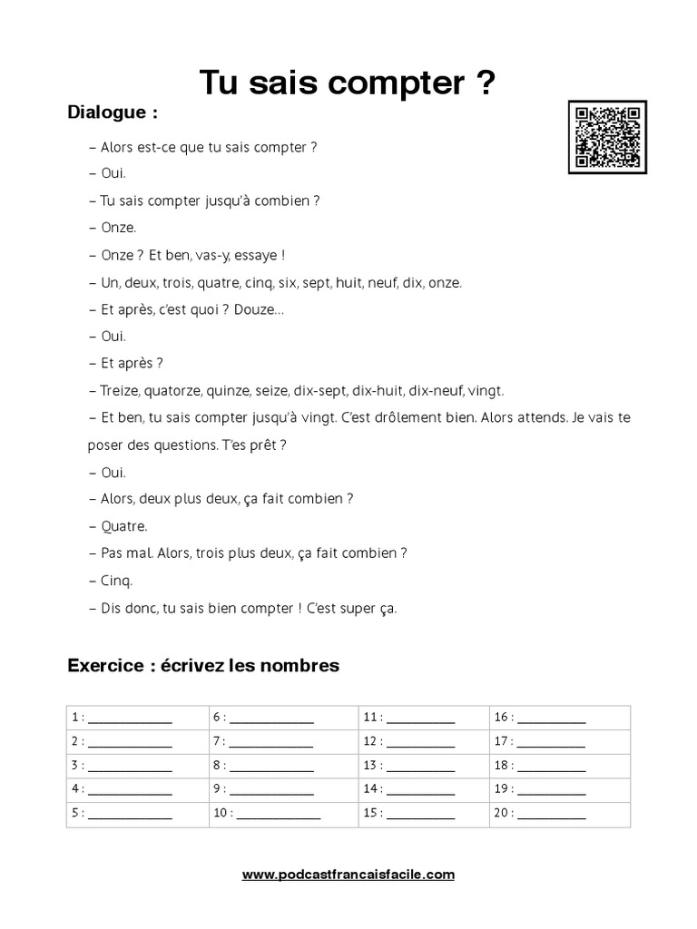 Savoir compter jusqu'à vingt | PDF | Évolution de carrière | Méthodes ...