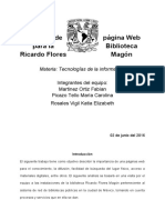 Creación de página web para biblioteca Ricardo Flores Magón