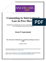 Jean d'Aspremont-Consenting To International Law in Five Moves PDF