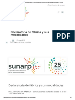 Declaratoria de Fábrica y Sus Modalidades 27157 - Sunarp PDF