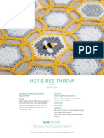 Hexie Bee Throw: Finished Measurements Yarn Hooks