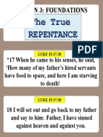 Sol 1 - Lesson 3 - True Repentance