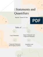 Logic Statements and Quantifiers
