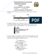 Examen Parcial IC 505 - Resistencia de Materiales I