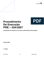 Pre 034-2007 - Substituição de Capacitores em RD Desenergizada