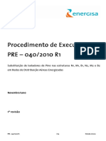 PRE 040 2010 R1 - Substituição de Isoladores de Pino em Redes Aéreas Energizadas PDF