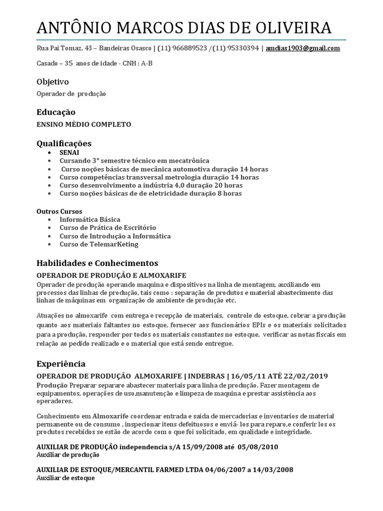 Glassdoor Resume CV Antonio Marcos PDF