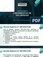 LEC6 PPT Lineamientos de Salubridad