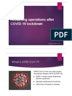 Restarting operations guide after COVID-19 lockdown