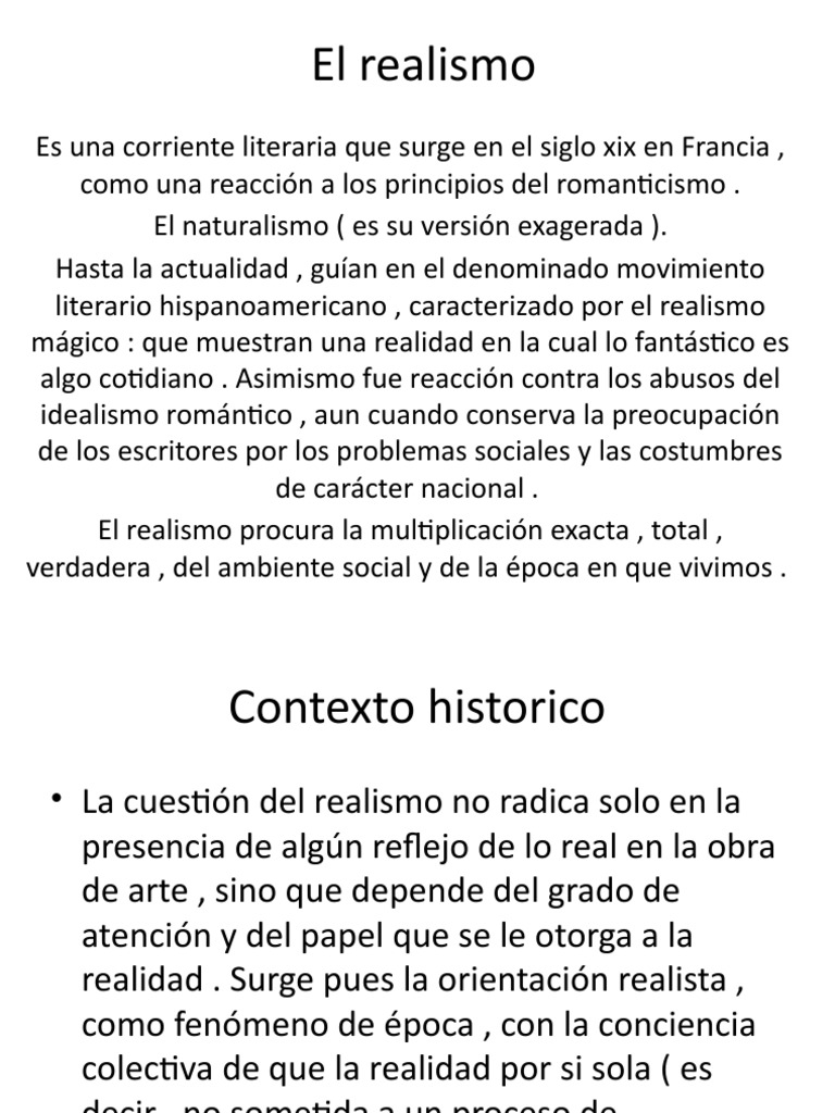 El Realismo | PDF