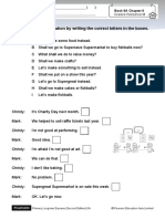 Complete The Conversation by Writing The Correct Letters in The Boxes