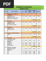 Building Estimation Excel Sheet 1