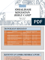 Sosialisasi Kegiatan BIBLE CAMP