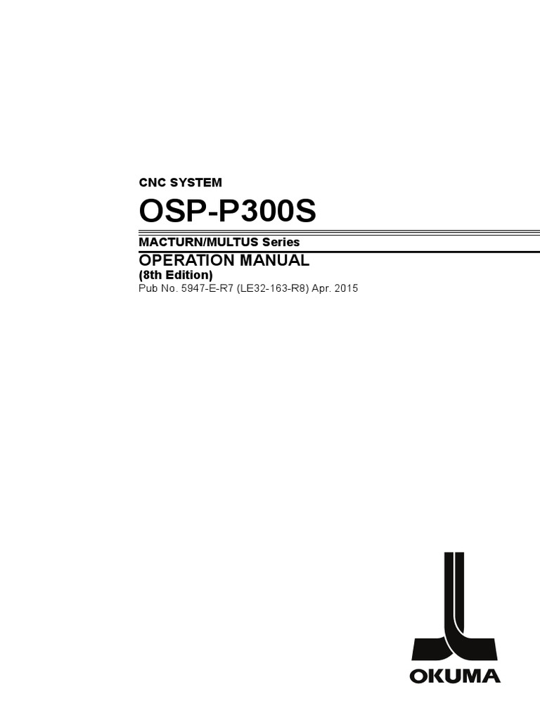 Okuma Multus CNC Operation Manual | PDF | Numerical Control | Switch