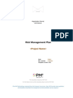 (OPM2-13 P TPL v3 0 1) Risk - Management - Plan (ProjectName) (Dd-Mm-Yyyy) (V X X)
