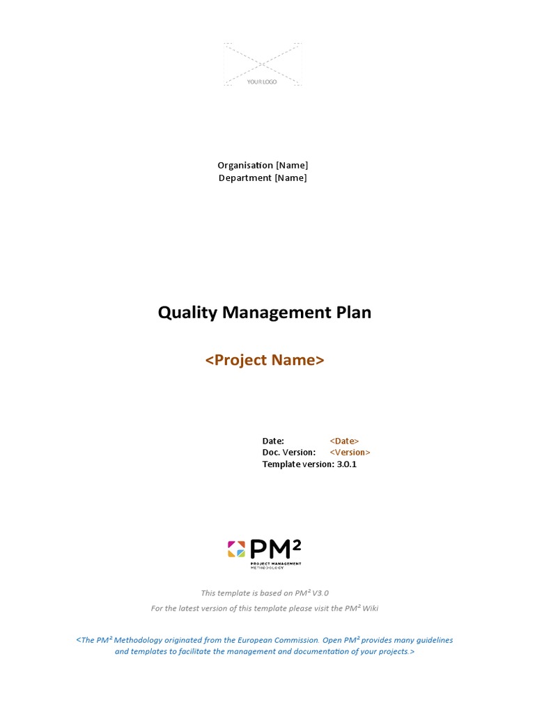 Quality Management Plan Template | PDF | Quality Management | Audit