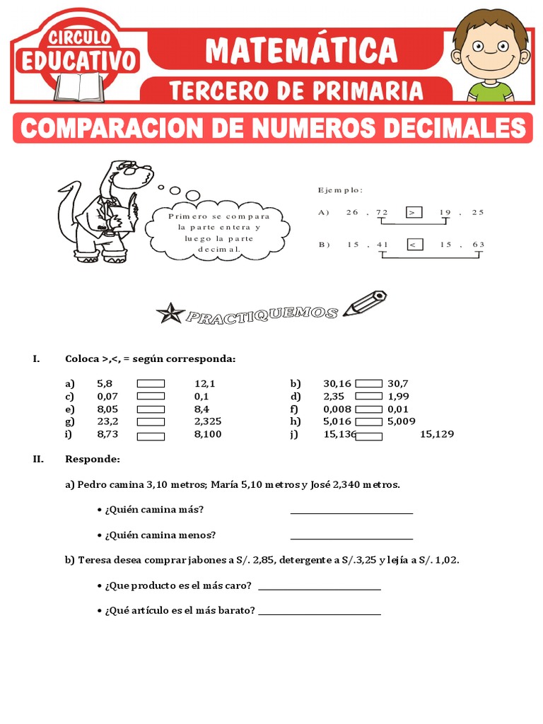 Matemática para 5to de Primaria | PDF