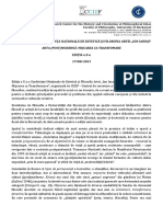 CFP Conf Nat Estetica Filosofia Artei Editia A X A Final