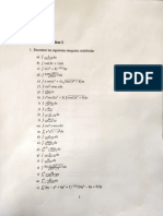 Cálculo Integral Lista 3 PDF