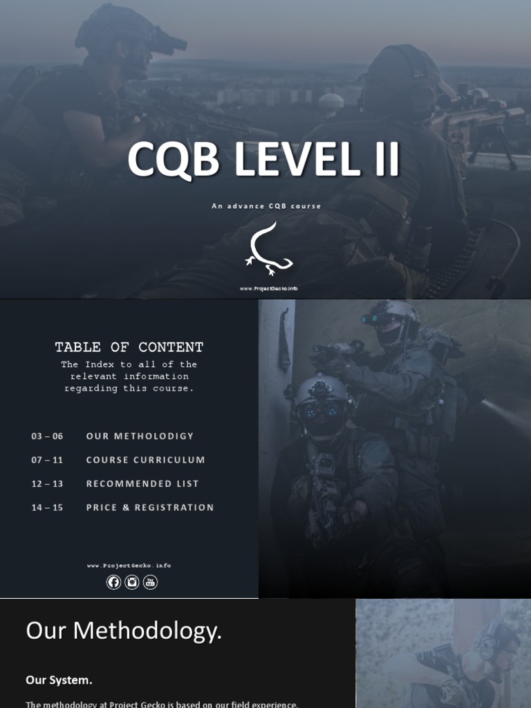 Advanced CQB Techniques Overview | PDF | Methodology | Science