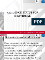 Topic 2-Residence Status For Individual