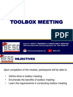 Topic 19 - Toolbox Meeting