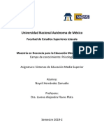 Control de Lectura. Desarrollo de La Planeación de La Educación Superior PDF